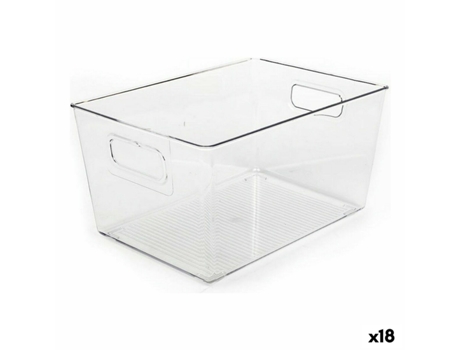 Cesta Multiusos Dem Transparente 29,5 x 21 x 15 cm (18 Unidades)