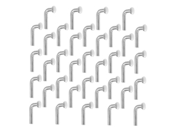 Conjunto De 70 Pinos De Segurança Galvanizados Para Estanteria De Paletes.