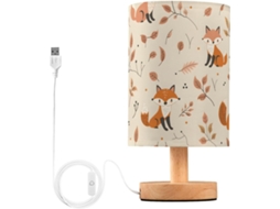 Luminária De Mesa Mnsruu Para Quarto E Sala Estar, Com Design Exclusivo Em Formato De Folha Raposa E Portas Carregamento