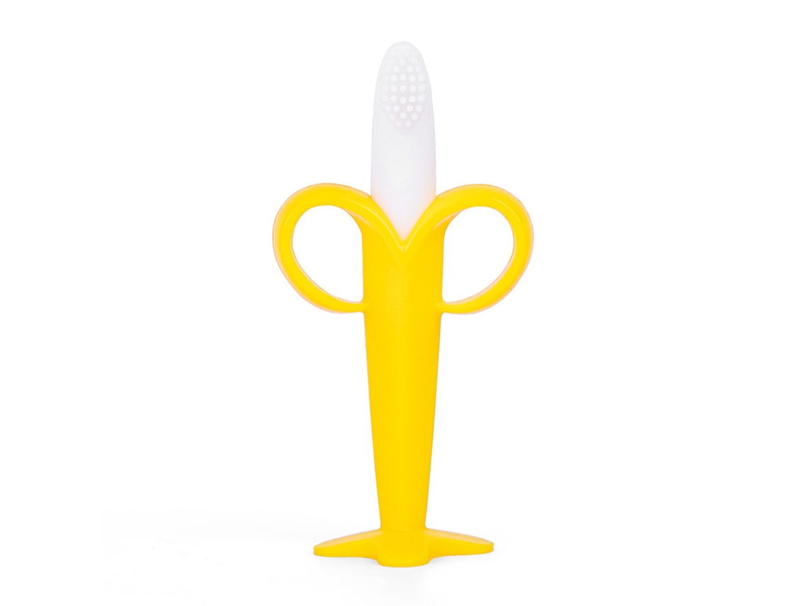 Escova De Dentes Em Silicone Para Bebês, Molidor De Dentes Em Forma De Banana