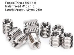 10 Pcs Insert Moer - M6 M10 Buitendraad - Aço Inoxidável - Peça De Reparação - Apropriado Para Equipamento Mecânico - Aumenta A Sua...