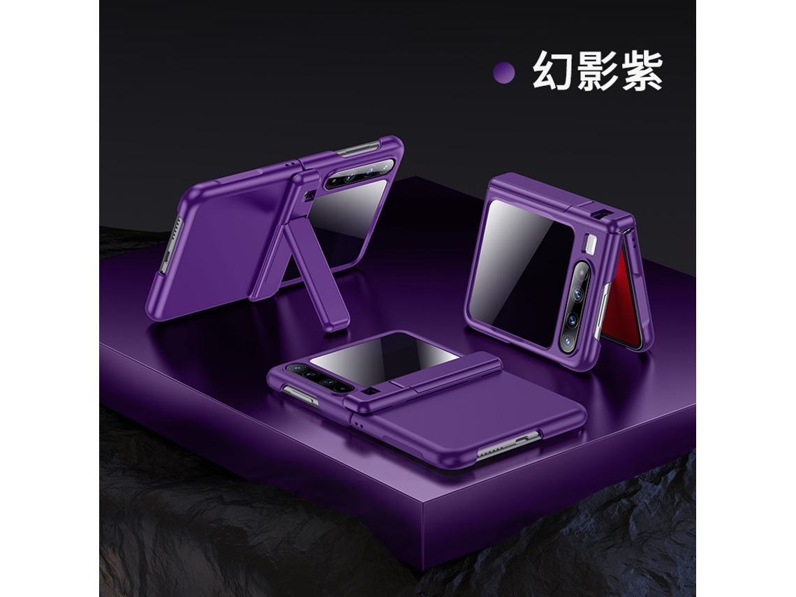 Capa Para Celular (roxa Anti-espionagem Huawei Purax) Com Suporte Oculto, Pintura Em Spray, Dobradiça Magnética E Proteção.