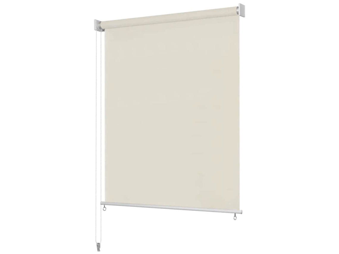 Vidaxl Estore De Rolo Para Exterior 125 (l) X 140 (a) Cm Creme