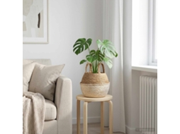 Vidaxl Cachepot Com Alças Branco Ø 22 X 20 Cm 100% Erva Marinha