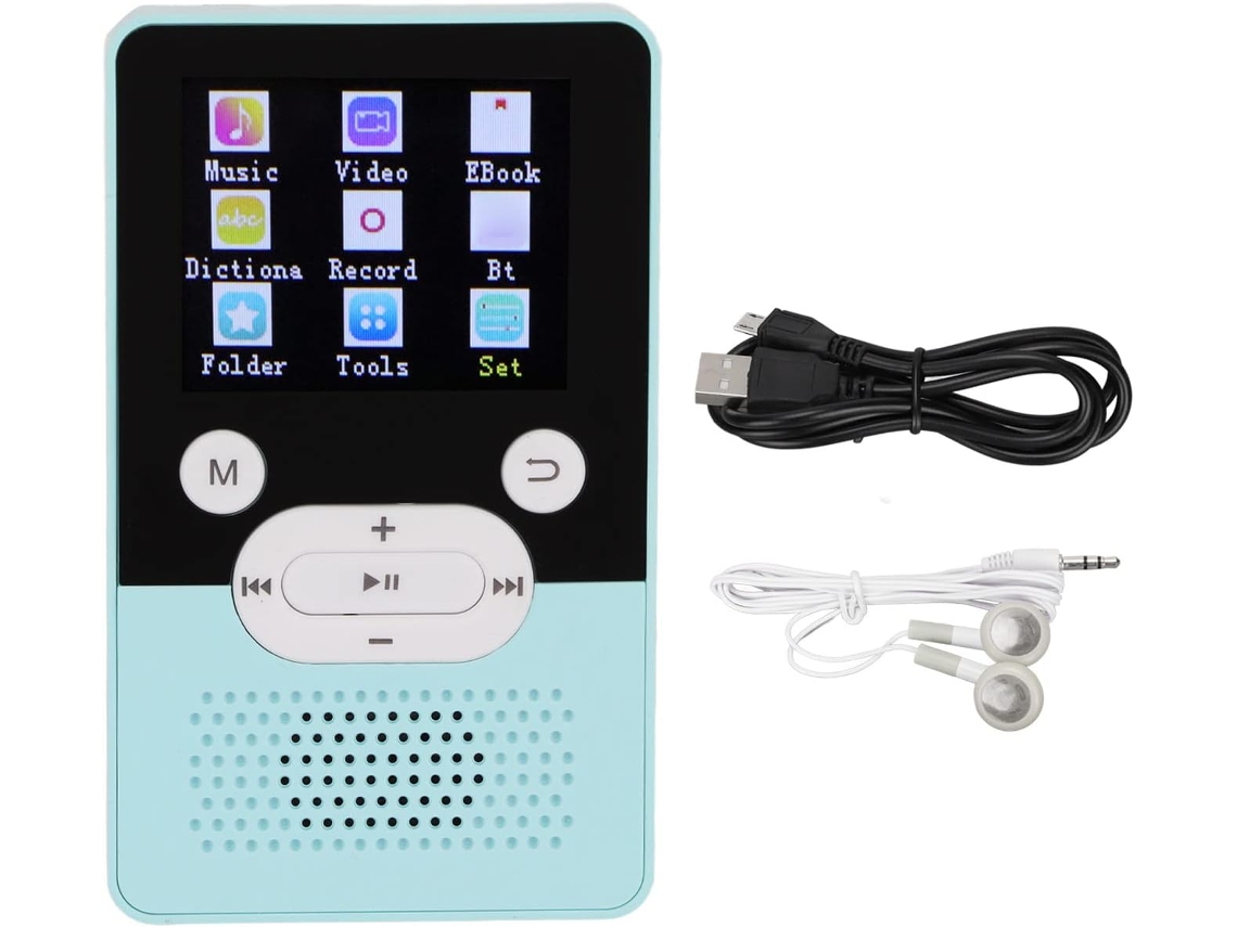 Lecteur Mp4 Mp3 Écran Bt4.2 Pouces Fm T9, Couleur 1, 8 Qualité Sonore 7 Boutons Haute Temps Vidéo 4h Radio