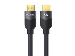Cabo Hdmi De Alta Velocidade 8k Hd 1.8m Accetel Cv2418 Preto