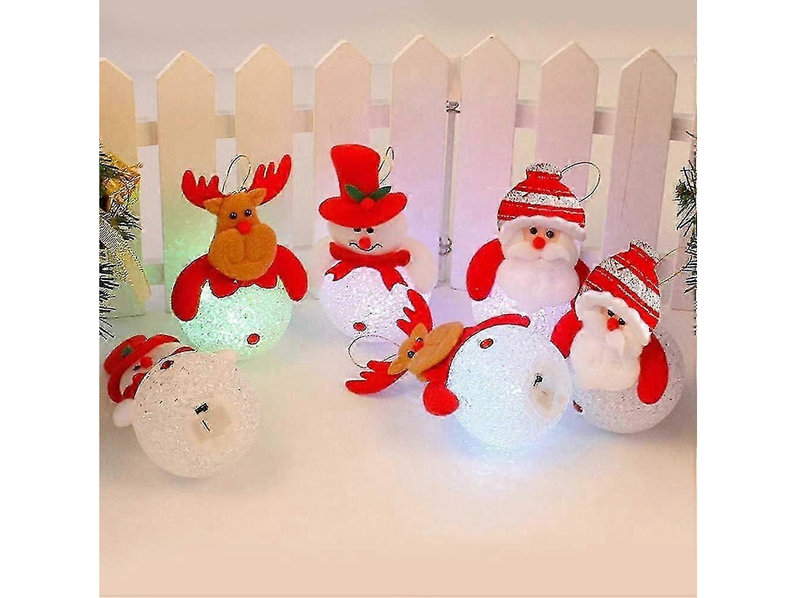 Enfeites De Natal Led Para Árvore Com Pai E Boneco De Neve