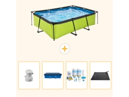 Piscina Exit Retangular 220x150x65 Cm 5 peças Scb4 EXIT TOYS