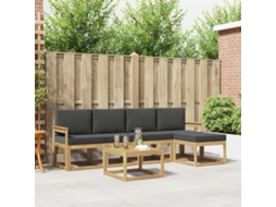 Vidaxl Conjunto De Sofás Para Exterior 6 Pcs Branco E Antracite