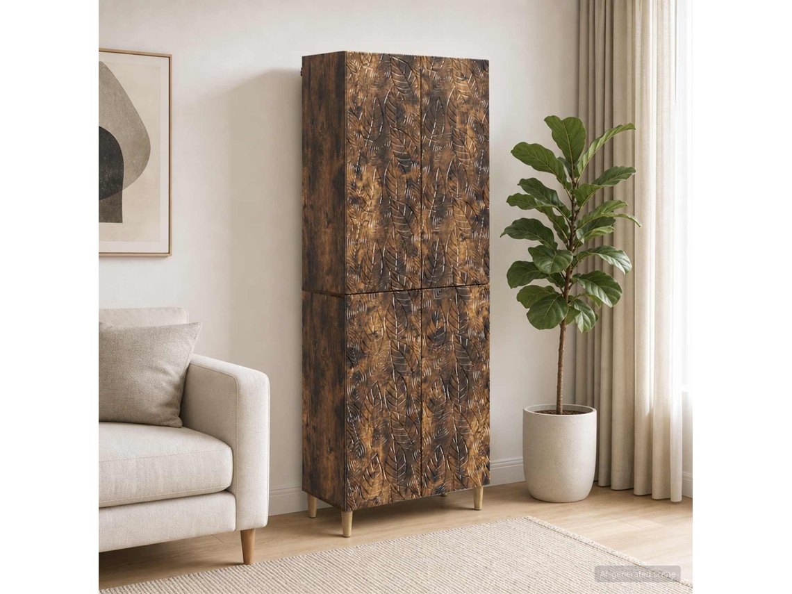 Vidaxl Conjunto De Gabinete 2 Unid. Carvalho Fumado