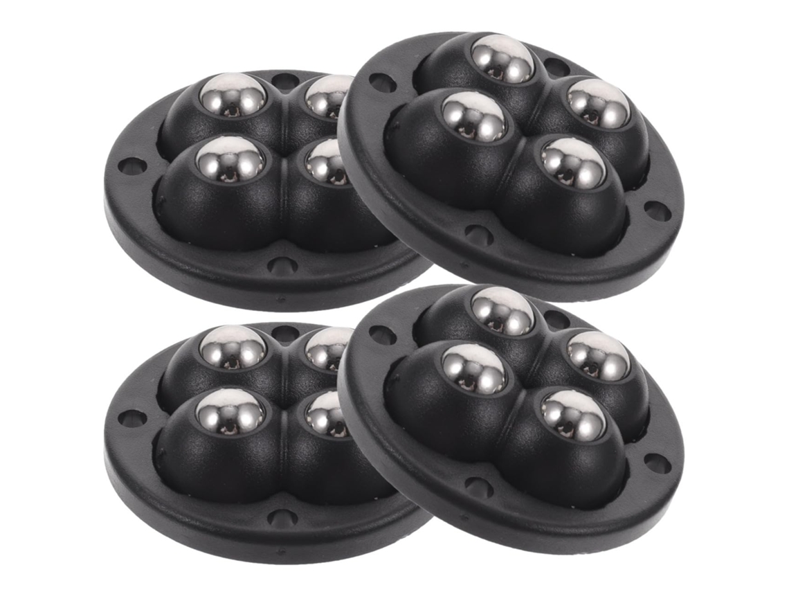 Conjunto De 4 Rodízios Autoadesivos Giratórios De 360° Em Abs