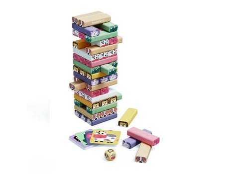 Jogo de habilidade com tema animal e cores vibrantes do Swing Tour. Construção criativa.