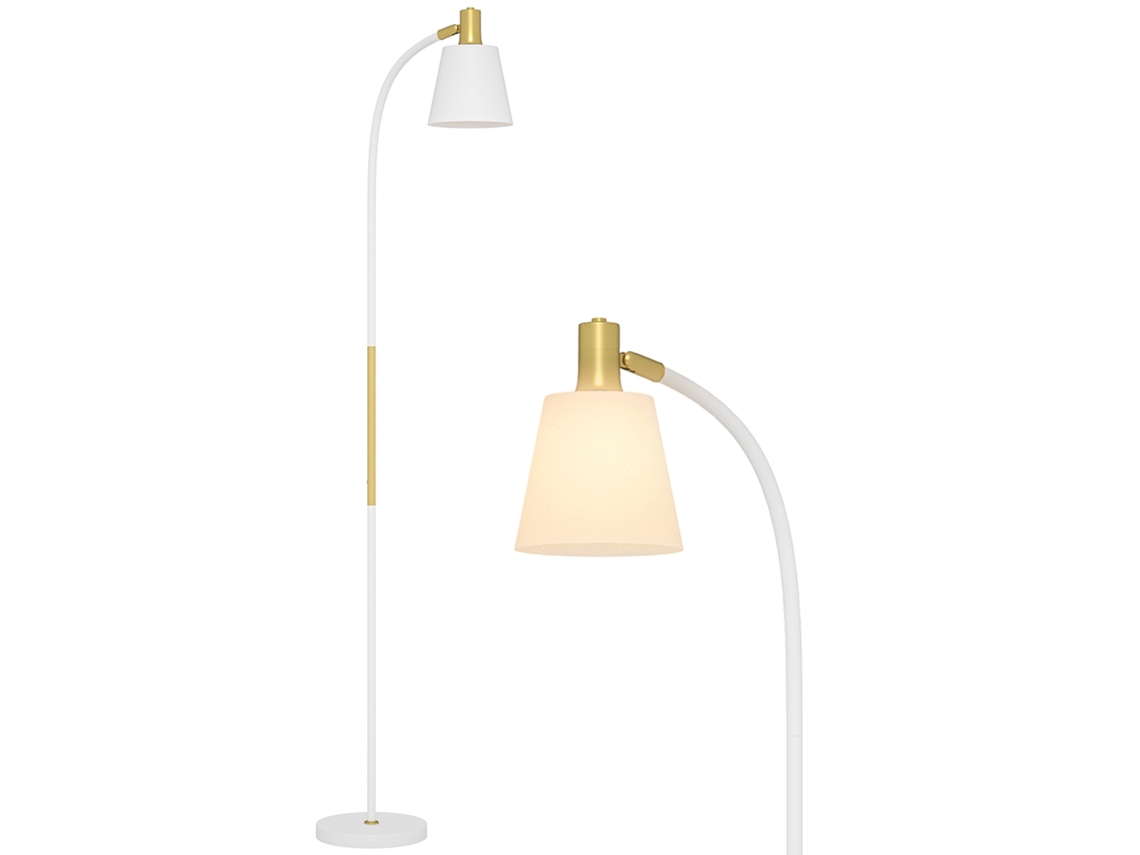 Luminária De Chão Com Altura Ajustável (127-160 Cm) Com Interruptor, Soquete E27, Branca.