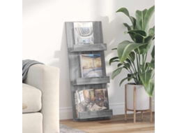 Vidaxl Estante De Revistas Cinza Sonoma 43 X 11 X 102 Cm