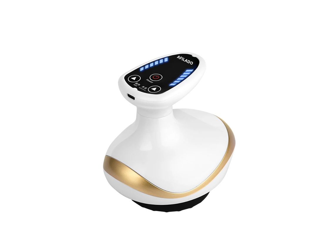 Massageador Corporal Elétrico Ems Com Ventosa Gua Sha E Aquecimento Infravermelho, Equipado Com Tela Lcd.