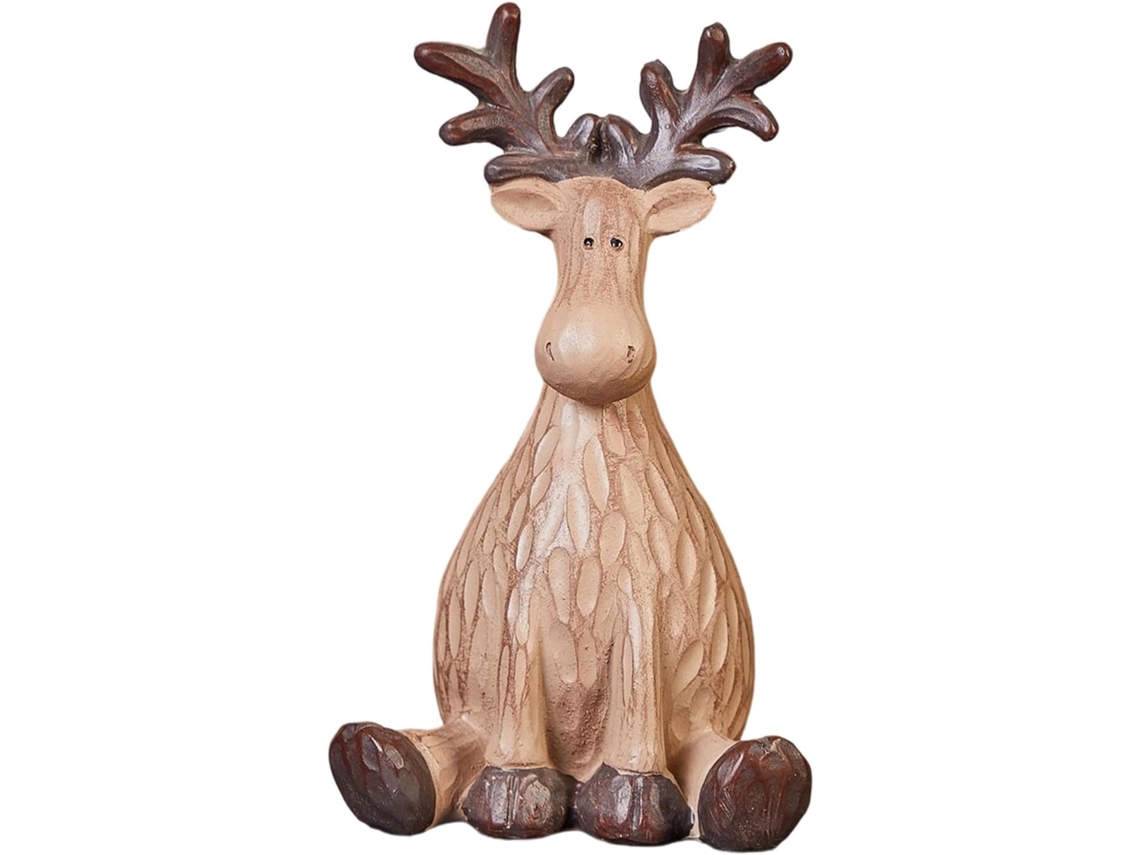 Estatuetas de Rena Enfeite Mesa Est Tua Natal Alce Linda Estatueta em Resina para Decora o Sala Estar Quarto Prateleira VAYOTOY