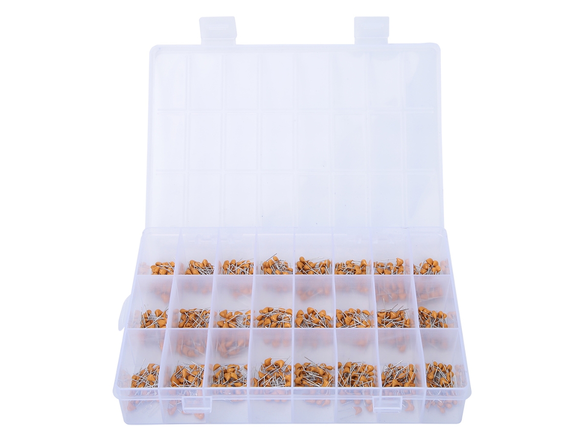 Kit De Capacitores Cerâmicos Multicamadas Monolíticos 840pcs 24 Valores 0.1uf 47nf