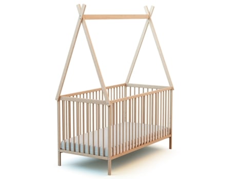 Cama de Bebê com Tenda de Madeira 70 X 140 Cm WEBABY