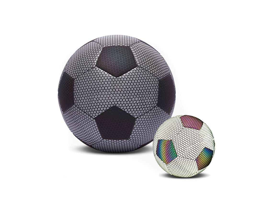 Pelota de Futebol Reflectiva de Pu com Bomba, para Treinamento e Jogos Noturnos S/MARCA