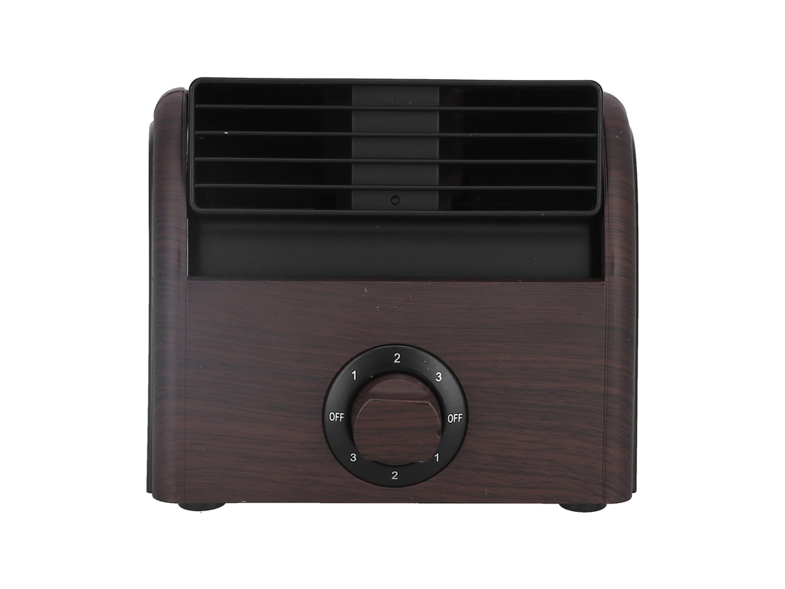 Ventilador Mini Sem Lâmina Marrom 3 Velocidades Silencioso