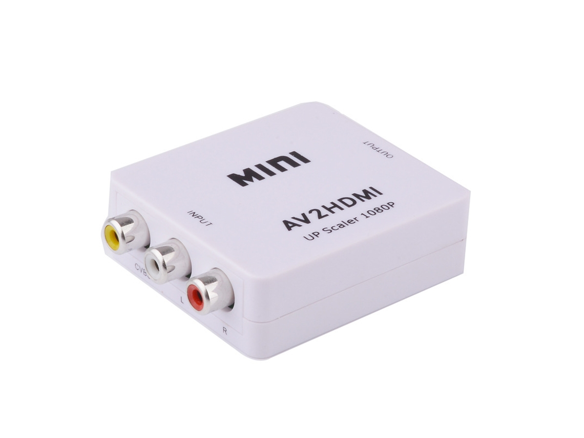 Conversor AV para HDMI, Adaptador de Áudio HD Branco Cuich