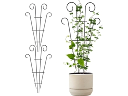 3 Suportes De Planta Em Aço Inoxidável Para Trepadeiras, Acessório Resistente Para Jardim E Vasos.