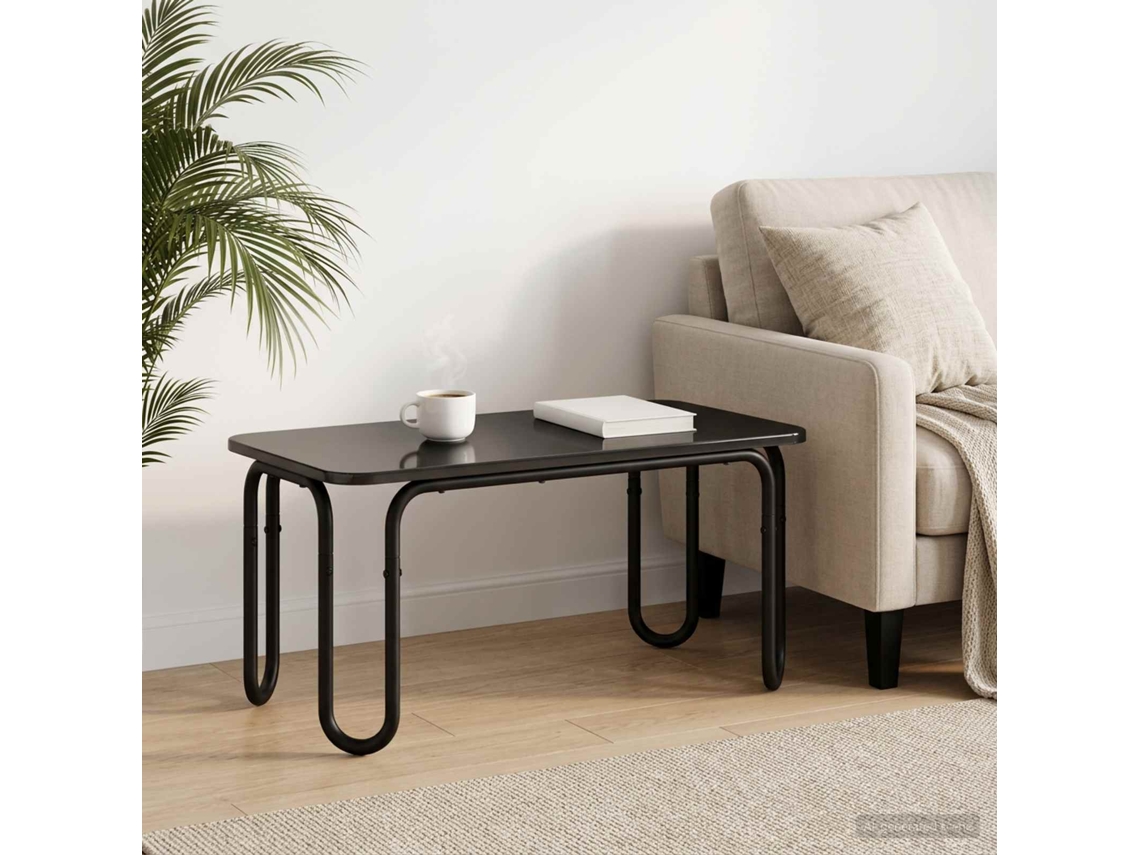 Vidaxl Mesa De Centro Preto 100 X 50 X 45 Cm Derivados De Madeira