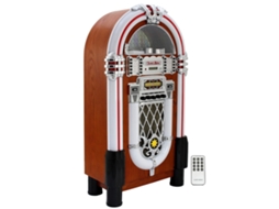 Monstershop jukebox retrô estilo anos 50, CD, USB, Bluetooth, luzes LED