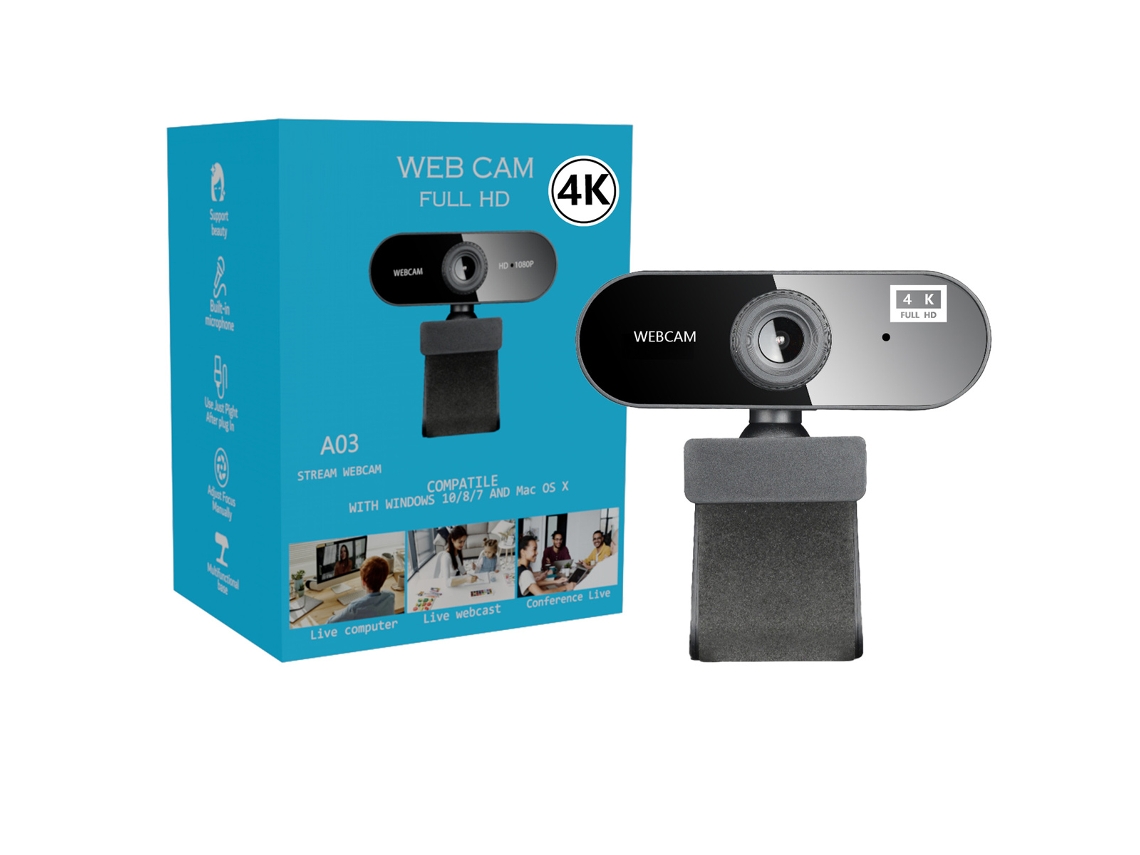 Câmera Usb Para Pc 1080p Webcast Câmera 4k Videoconferência Webcam2k Brilvibera