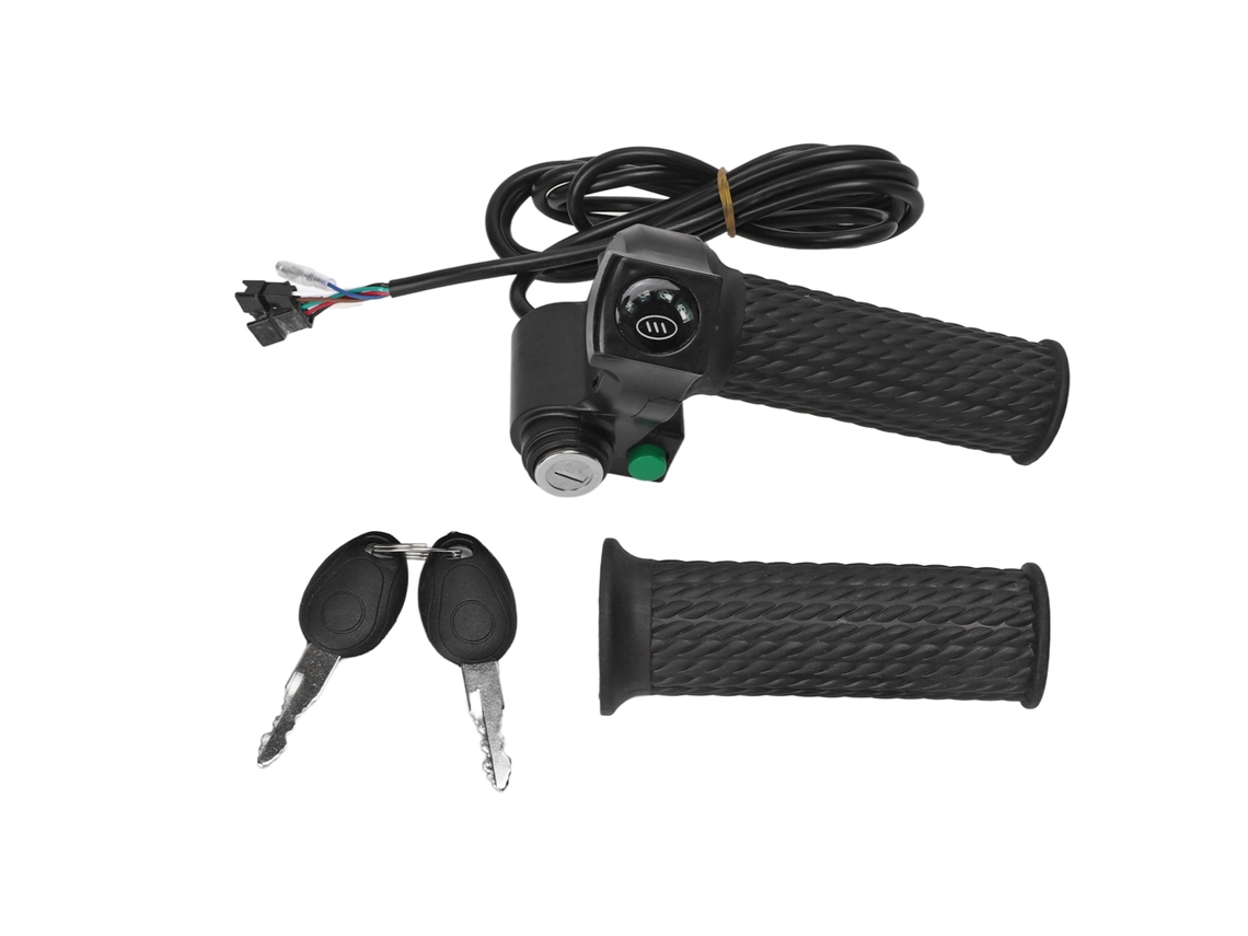 Kit de mango de acelerador para bicicleta elétrica com 4 luzes indicadoras, função cruzeiro, 48v, 2 peças