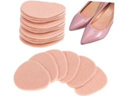 Valiclud 10-pares De Palmilhas Espuma Adesivas Para Calçados Femininos, Tamanho Médio, Cor Bege