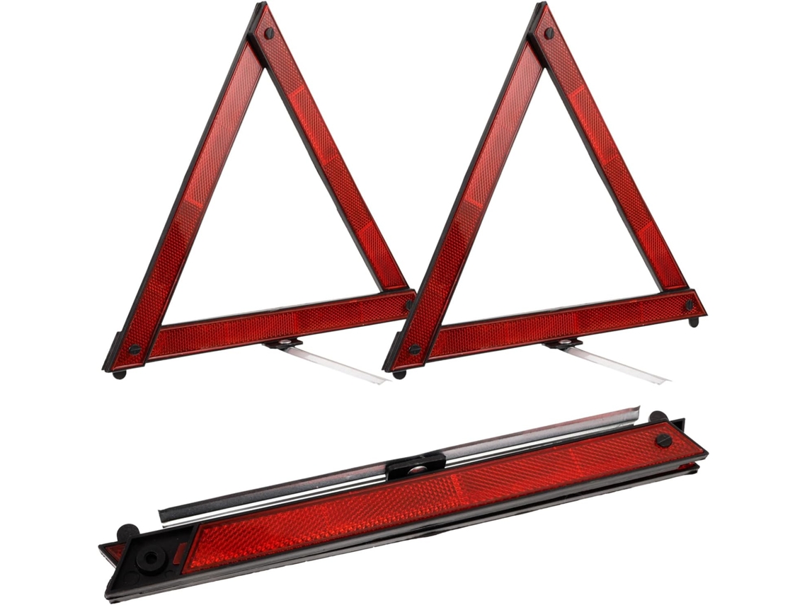 Triângulos de Segurança Refletivos de 3 Peças, Sinais de Advertência Rodoviária para Carros. SFUSHOS
