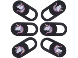 Conjunto De 6 Capas Protetoras Pretas Em Abs Para Webcams E Celulares.
