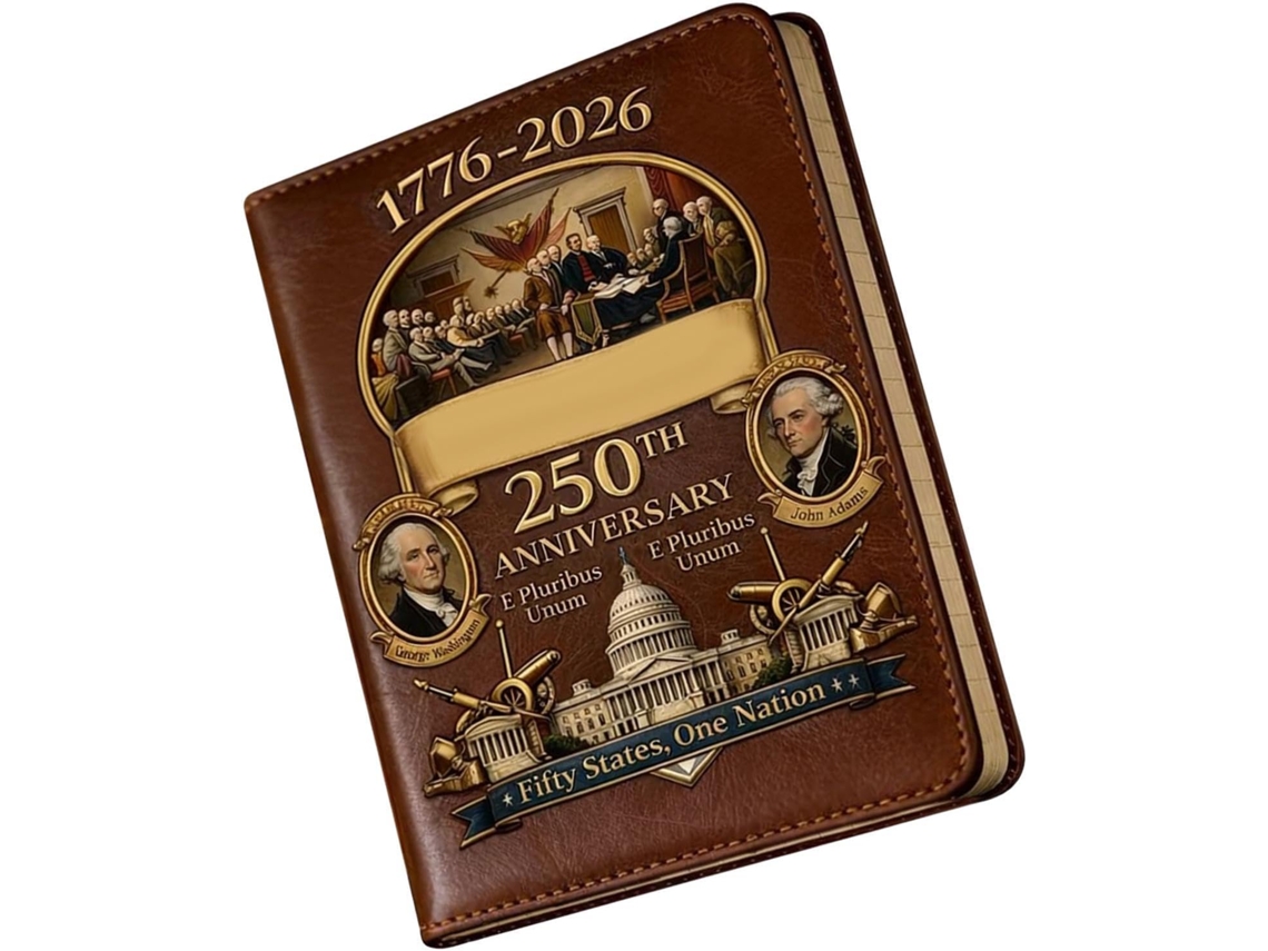 Diário Patriótico, Edição Da Independência Dos Estados Unidos 1776- 2026, Caderno Comemorativo Com Páginas