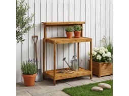 Vidaxl Bancada De Replantio Ao Ar Livre 86,5 X 48,5 X 106 Cm Natural