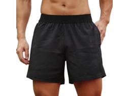 Bermudas Esportivas Masculinas com Cintura Elástica, Bolso e Loop de Toalha para Corrida, Basquete e Academia