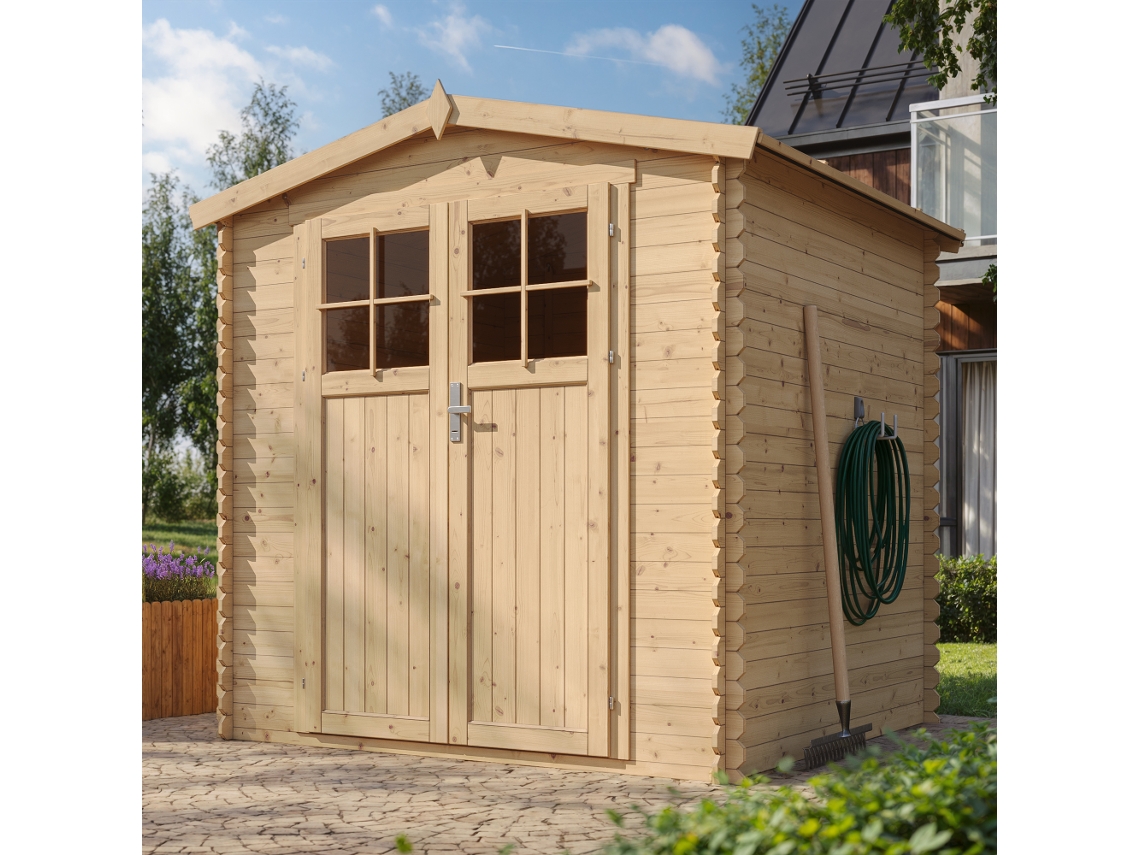 Abrigo de Madeira TIMBELA M343F Porta com Fechadura (3-53 m² - 218x216x206 cm)