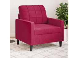 Vidaxl Poltrona 60 Cm Veludo Vermelho-tinto
