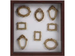 Caixa Expositora Em Miniatura Para Recordações Com 8 Mini Porta-retratos Decorativos Para Museus E Exposições...