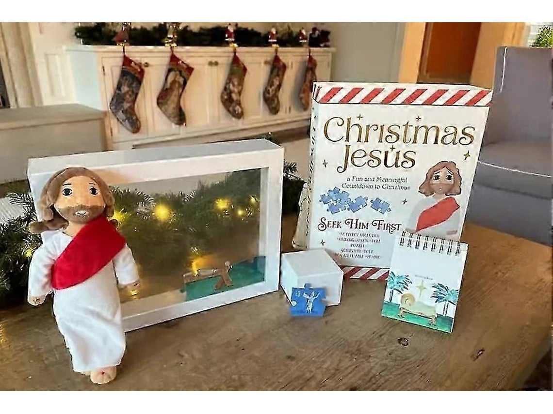 Calendário Do Advento Com Peluche E Puzzle De Natal