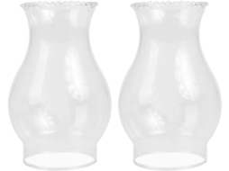 Conjunto De 2 Cúpulas De Vidro Exclusivas Para Abajur De Parede Estilo Retrô Com Lâmpada A Óleo.