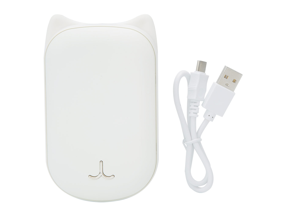 Laxiscreed Aquecedor De Mãos Com Power Bank Portátil, Carregamento Usb, Branco