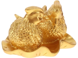 Escultura Tangerina Resina Dourada Parabéns Estável Decoração Elegante Jantar Casamento Base Mesa GOKOCO