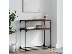 Vidaxl Mesa Consola 75x35,5x75 Cm Derivados De Madeira Carvalho Fumado