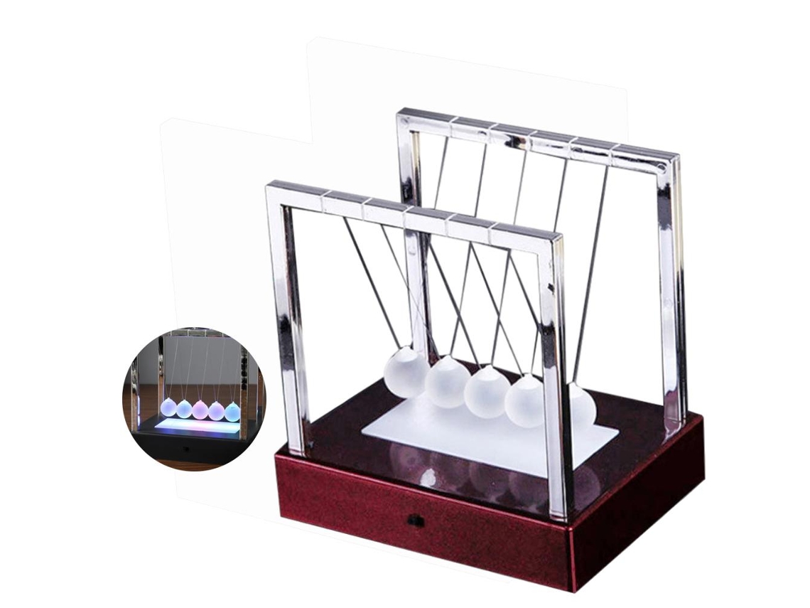 Mali pêndulo Bola Luminosa Led Bola de Vidro Decorativo de Mesa para Lar e Estudo