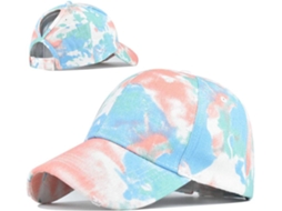 Boné Tie dye S/MARCA, Abertura para Rabo de Cavalo, Feminino, Snapback, Tela, Coque
