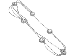 Presilha de cabelo vintage Prateada com strass e borlas, acessório para cabelo.