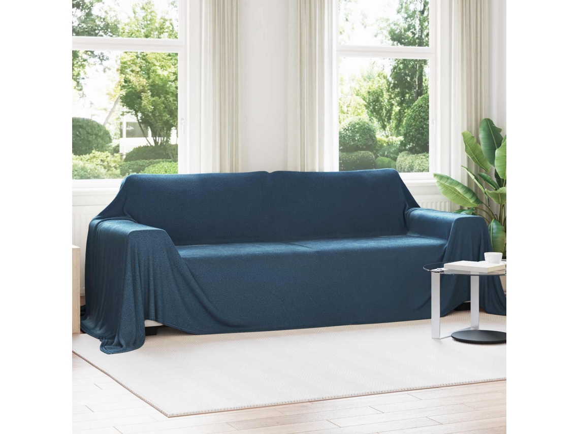 Vidaxl Manta Azul Marinho 350 X 270 Cm 1.3 Kg Lã
