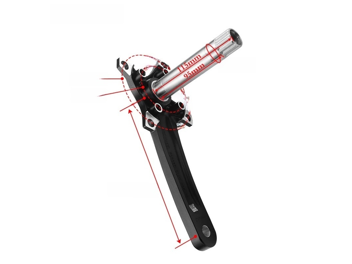 Lurelia Coroa De Bicicleta Para Mtb/btt Alumínio 6061 Alumínio 7075 170 Mm 52d 104 Bcd 176/146 Mm 175 Mm
