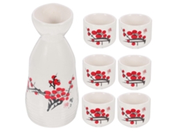 Conjunto De Saquê Japonês Em Porcelana Fosca Com Xícaras, Design Vintage Para Uso Doméstico E Em Restaurantes.